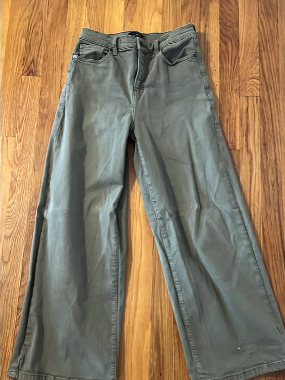 Banana Republic High Rise Wide Leg Olive Green Women’s Pants
